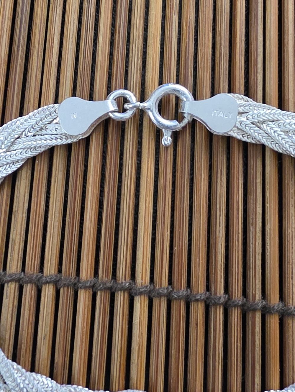 925 Silver Braided Bracelet (Vintage) - Picture 4 of 15